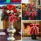 2 Rolls Christmas Velvet Ribbons Decorative Ribbons Rolls Craft DIY Ribbon Fabric Cloth Ribbon Wire Edge Ribbons for Craft Christmas Holiday Decoration (Red, 2.5 Inch x 12 Yard)